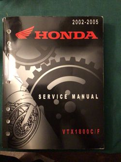 Service Manual For 2002-2005 Honda VTX1800F $ 20.00