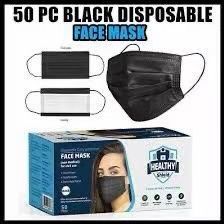 High Quality Black And White Health Shield Face Mask ,50pc In A Box  $4 For Box  