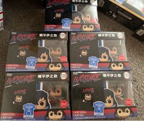 Funko POP! & Tee: Demon Slayer - Inosuke Hashibira Unmasked (#1057 - GameStop Exclusive).