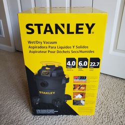 STANLEY 6 GALLON WET DRY VAC VACUUM - NIB!