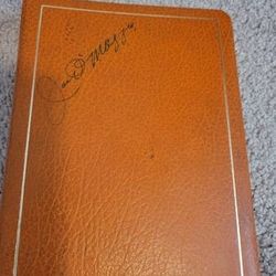 One of a kind-Joe DiMaggio Autographed Signed card/photo binder been in my family for generations
