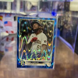 2022 Topps Chrome Oneil  Cruz RC Auto🥶Blue RayWave Refractor /150
