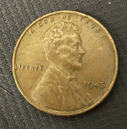 1945 Wheat Penny No Mint Stamp