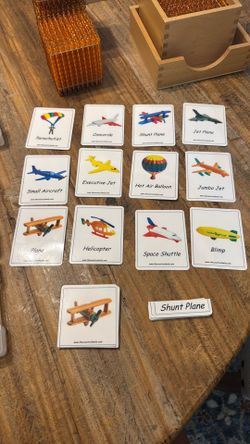 Montessori Homeschool Matching Cards Boys Airplane's