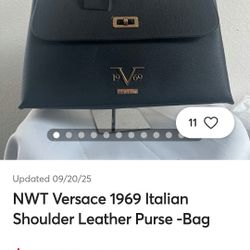 19V69 Pebble Leather Handbag 