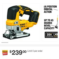 DeWalt 20 Volt Brushless Jigsaw