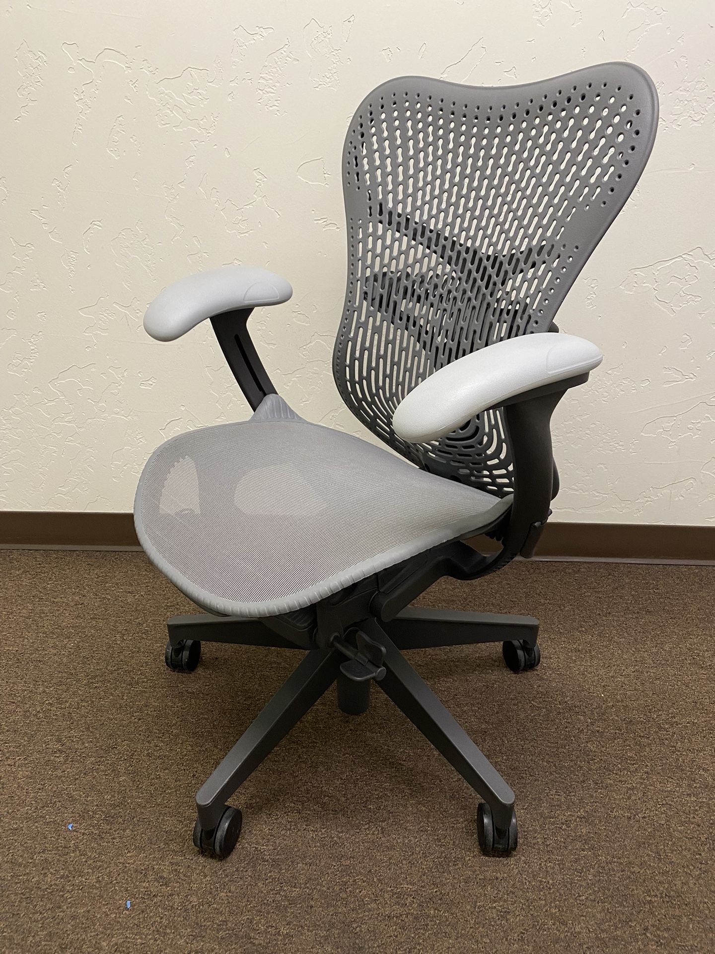 Herman Miller Mirra Fully Loaded Office Chair In Light Grey