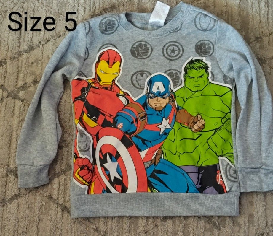 Avengers Sweatshirt Size 5