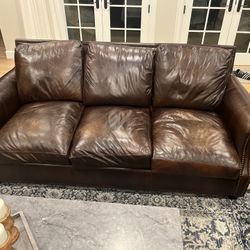 Leather Loveseat And Full Sofa