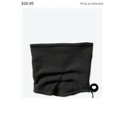 Brand new Victoria's Secret PINK Black Polar Fleece Neck Gaiter