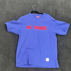 Supreme 'No Thanks' Short Sleeve T-Shirt - Blue