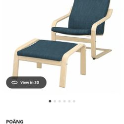 Ikea POÄNG chairs w/ ottomans (two chairs and two ottomans)