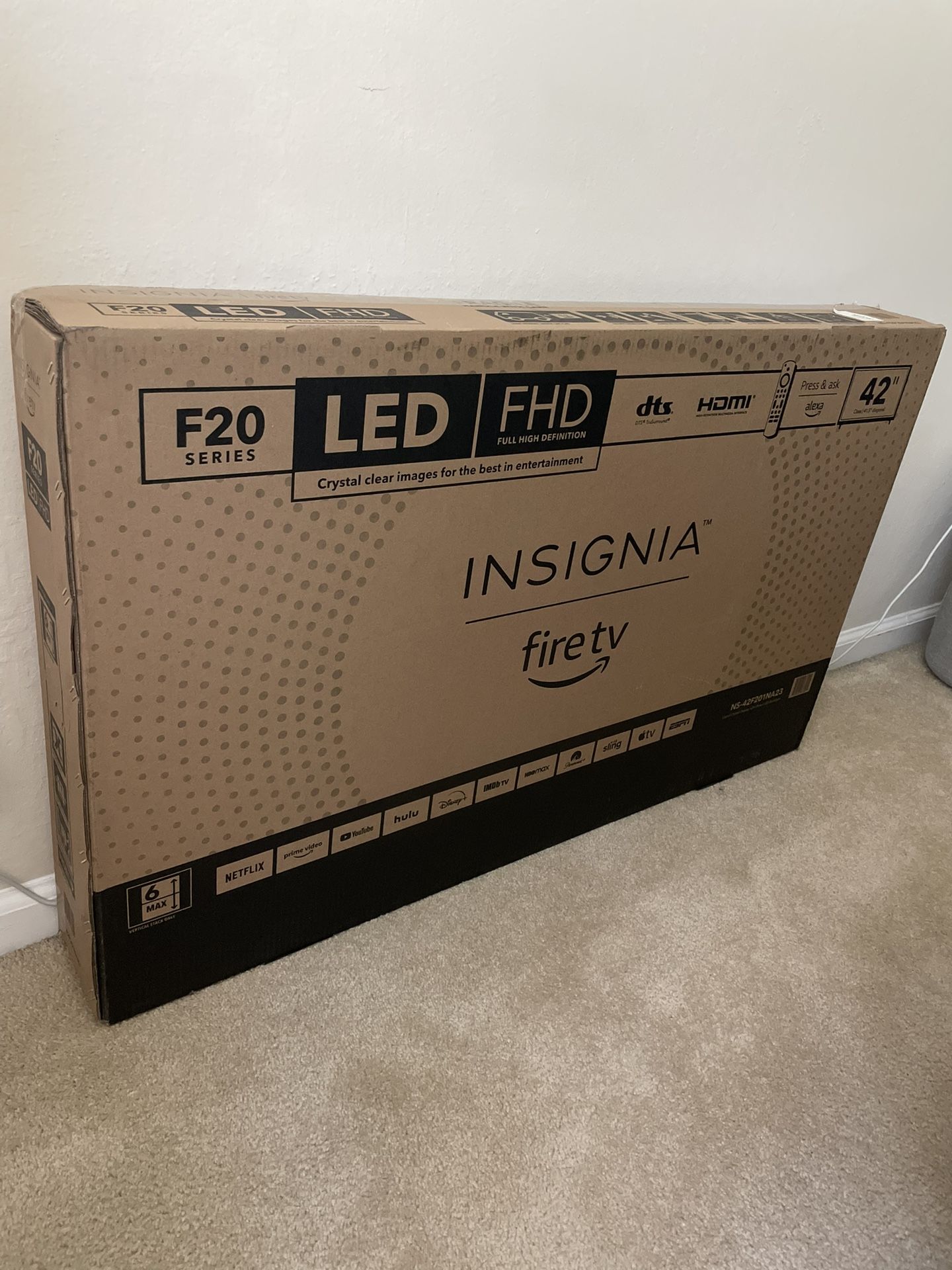 INSIGNIA 42" Class F20 Series Smart Full HD Fire TV, Voice Remote with Alexa
