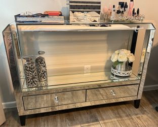 Mirrored Furniture console nightstands