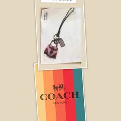 NWOT Authentic Coach Purse Charm Or Cell Phone 