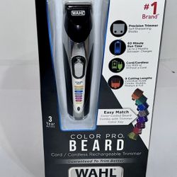Wahl Color Pro Cord/Cordless Rechargeable Hair, Beard Trimmer for Men 