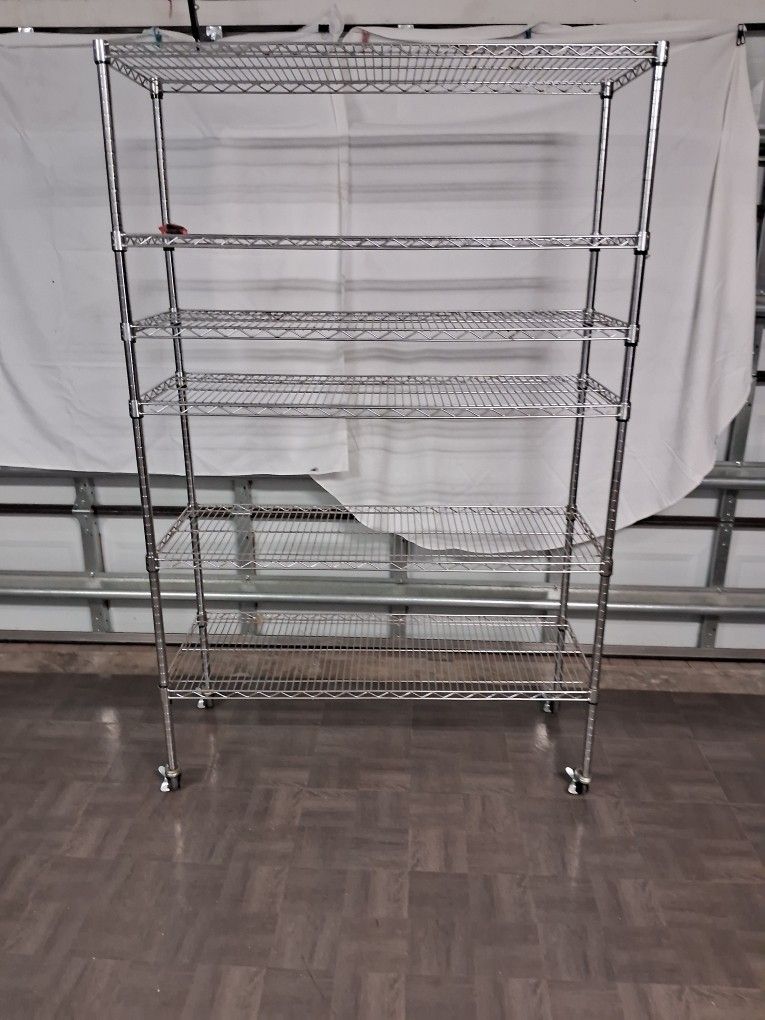 Metal Rack With Wheels