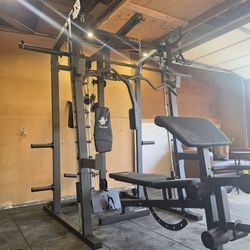 Smith Machine 2001 | Multi-Use Adj Bench | Gym Equipment | Fitness | Squat Rack | Excercise |🔴WEIGHTS AND BARBELL SOLD SEPARATELY 🔴 FREE DELIVERY 🚚