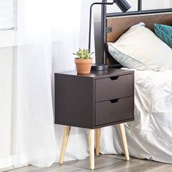 Night Stand with 2 Drawers end Table