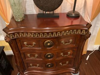 Ornate Wood Chest of Drawers