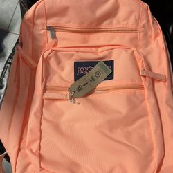 Backpack Jansport   XL Size Peach Neon Color Brand New