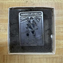 Mario Lemieux 🏒 1993 Pewter Collectible Card – Premier Limited Edition (#999 / 10,066)