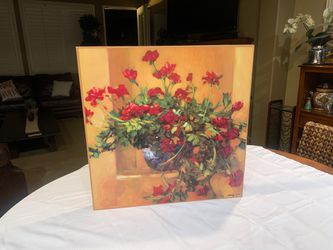 Canvas painting flowers home decor
