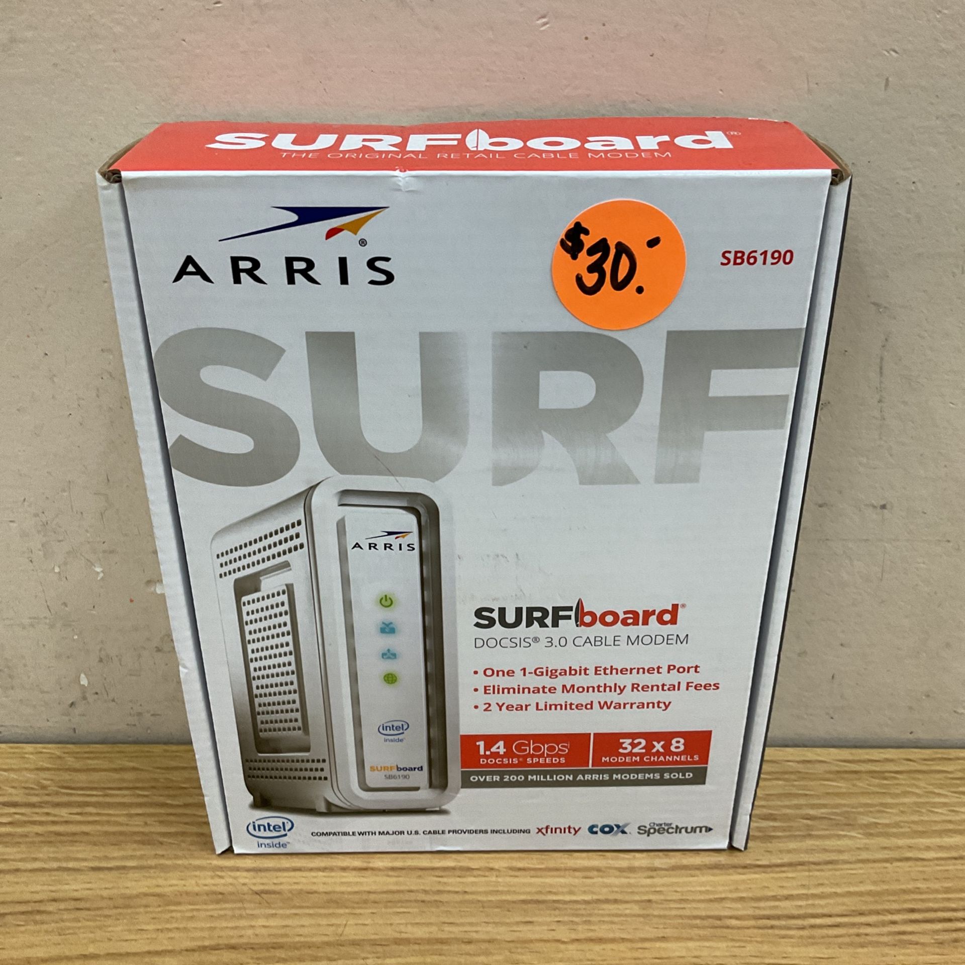 ARRIS SB190 SURFBOARD DOCSIS 3.0 CABLE MODEM.