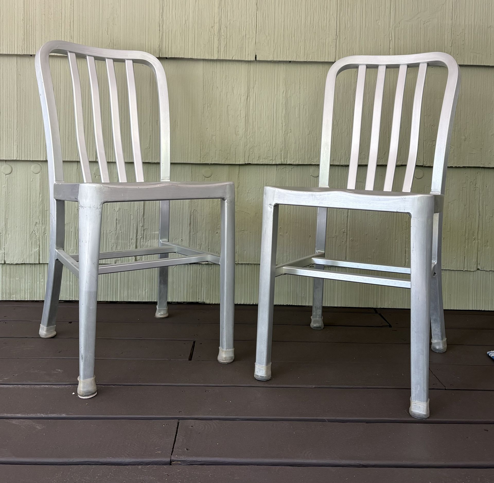 Two Retro Aluminum Chairs