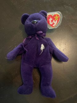 TY Beanie Baby Princess Bear (1997) – Purple Memorial Edition with Tag Protector