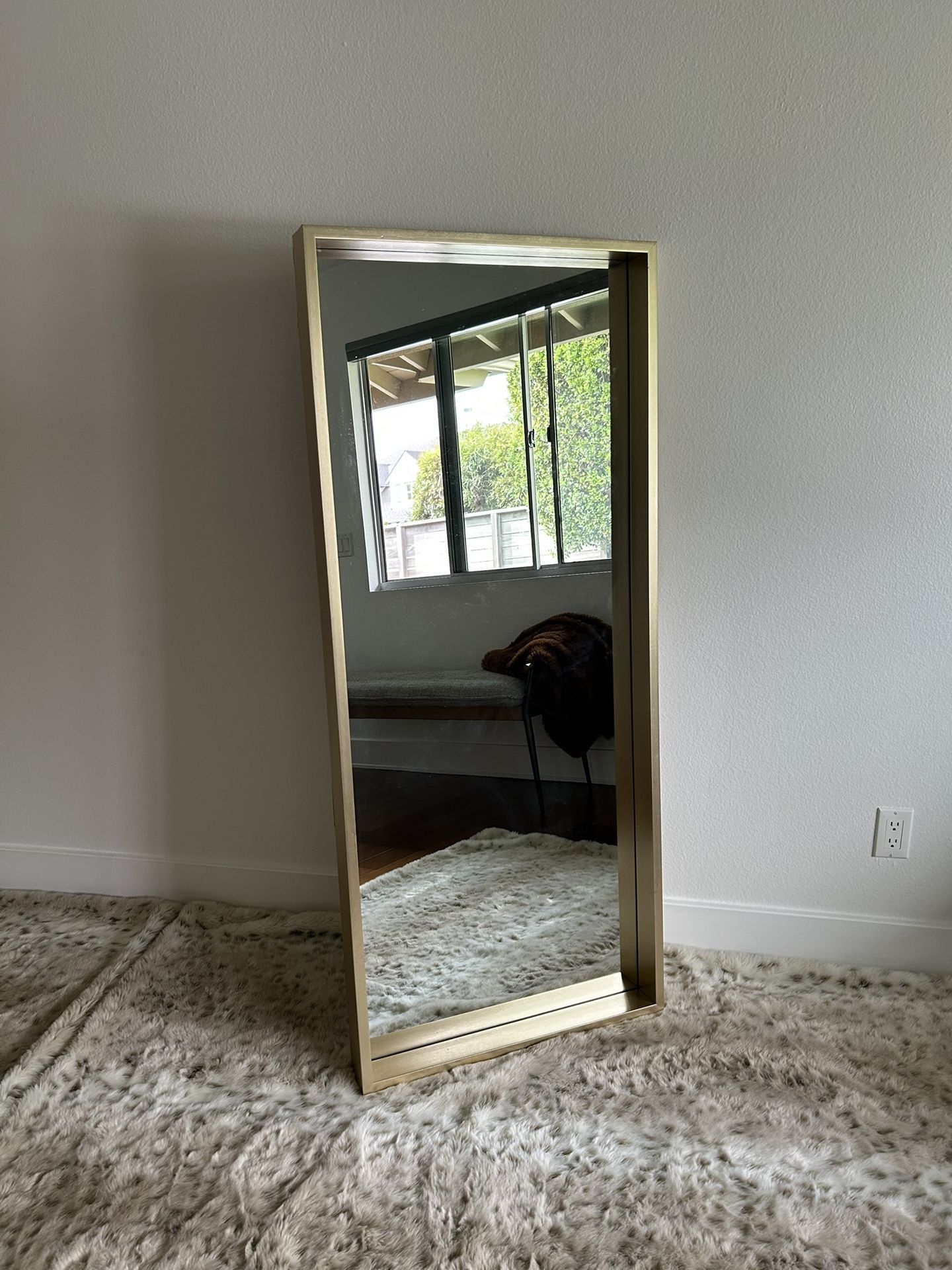 LEAN OR HANG GOLD FULL LENGTH MIRROR WITH HARDWARE