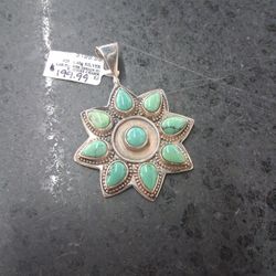 Silver Turquoise Charm 