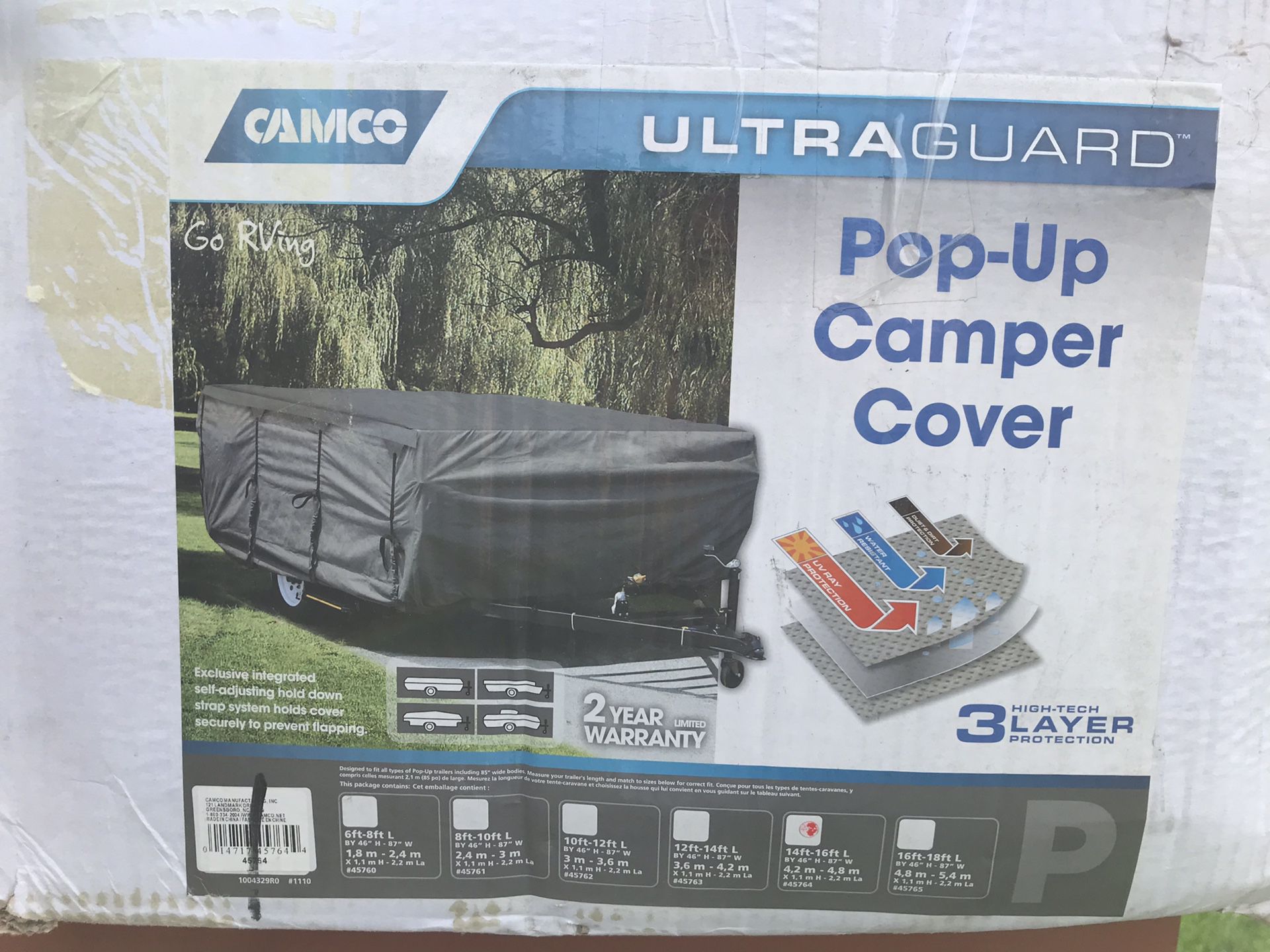 Camco ultraguard pop up camper cover