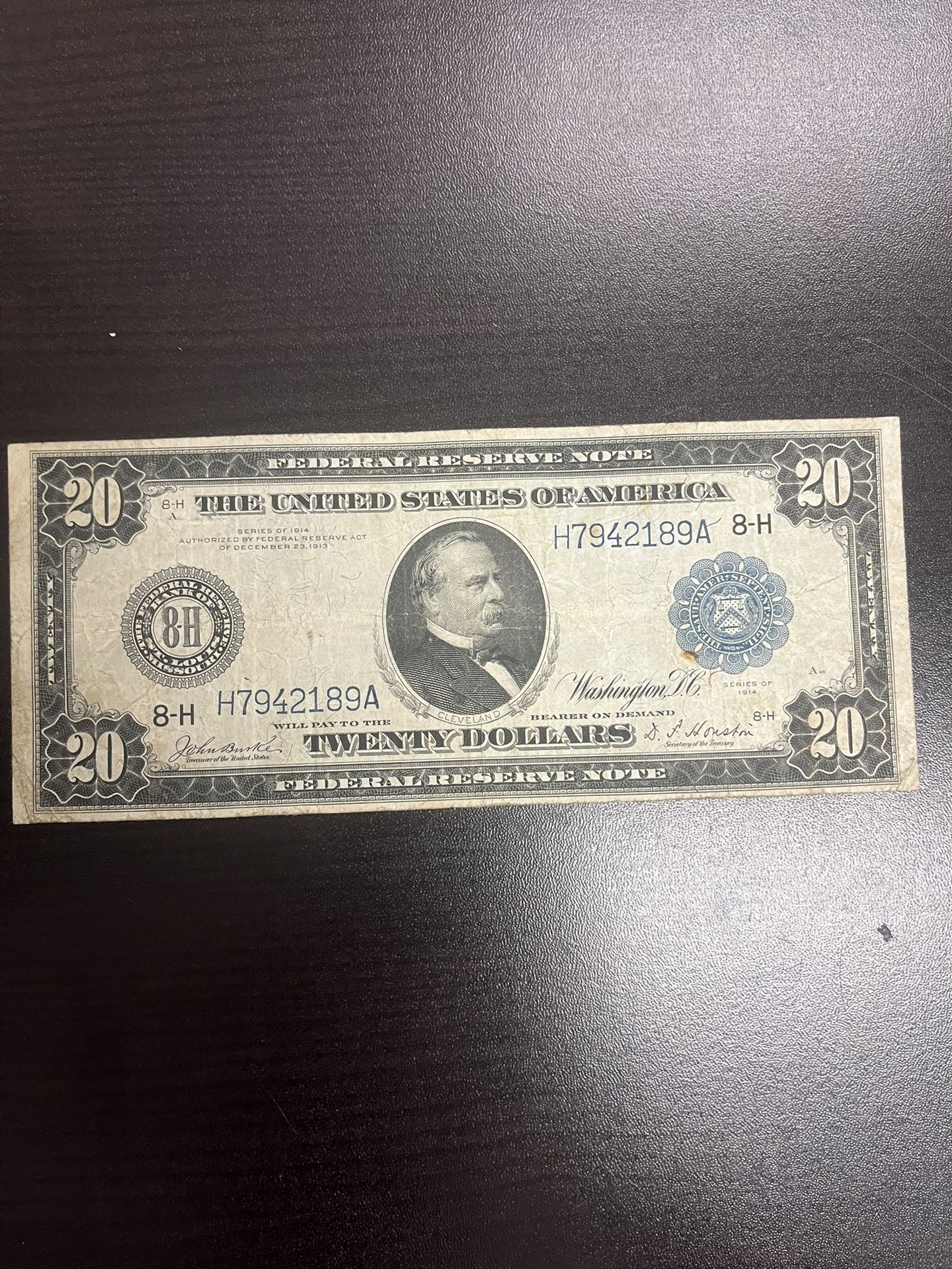 1914 $20 Silver Certificate Old Large Size Currency