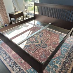 Idanas Bed Frame - King Size - Dark Brown - IKEA 