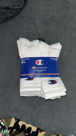 Champion Men's Crew Socks 6-Pack White