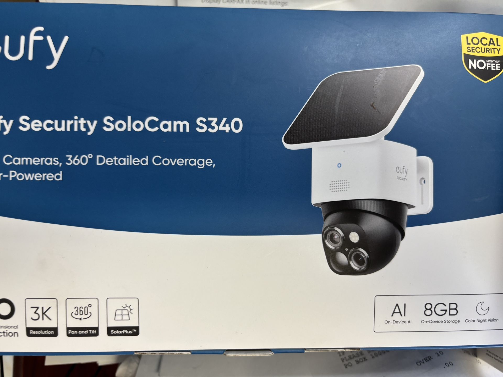 eufy Security SoloCam S340 8GB & eufy Security HomeBase S380 Expandable Local Storage