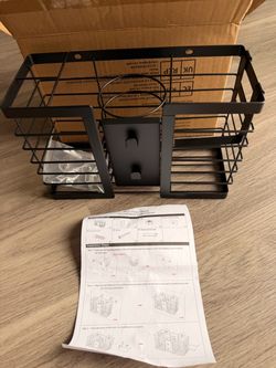 Wall-Mount Hair Dryer Rack Organizer