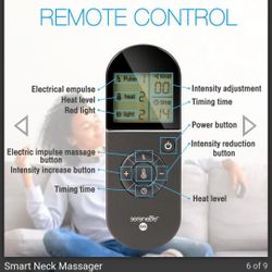 Serenelife Smart Neck Massager Replacement Remote Controller.