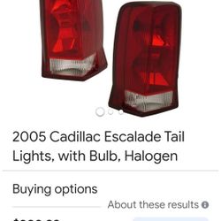 Tail Lights For a 2005 Cadillac Escalade 