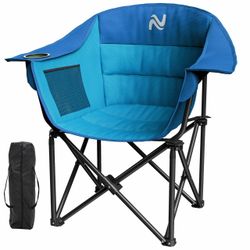 NAIZEA Camping Chair Lounge Patio Chair 20" W Seat Outside Sports Beach Fishing