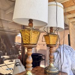 Antique Three-Way Lamps With Custom Fairy Lights