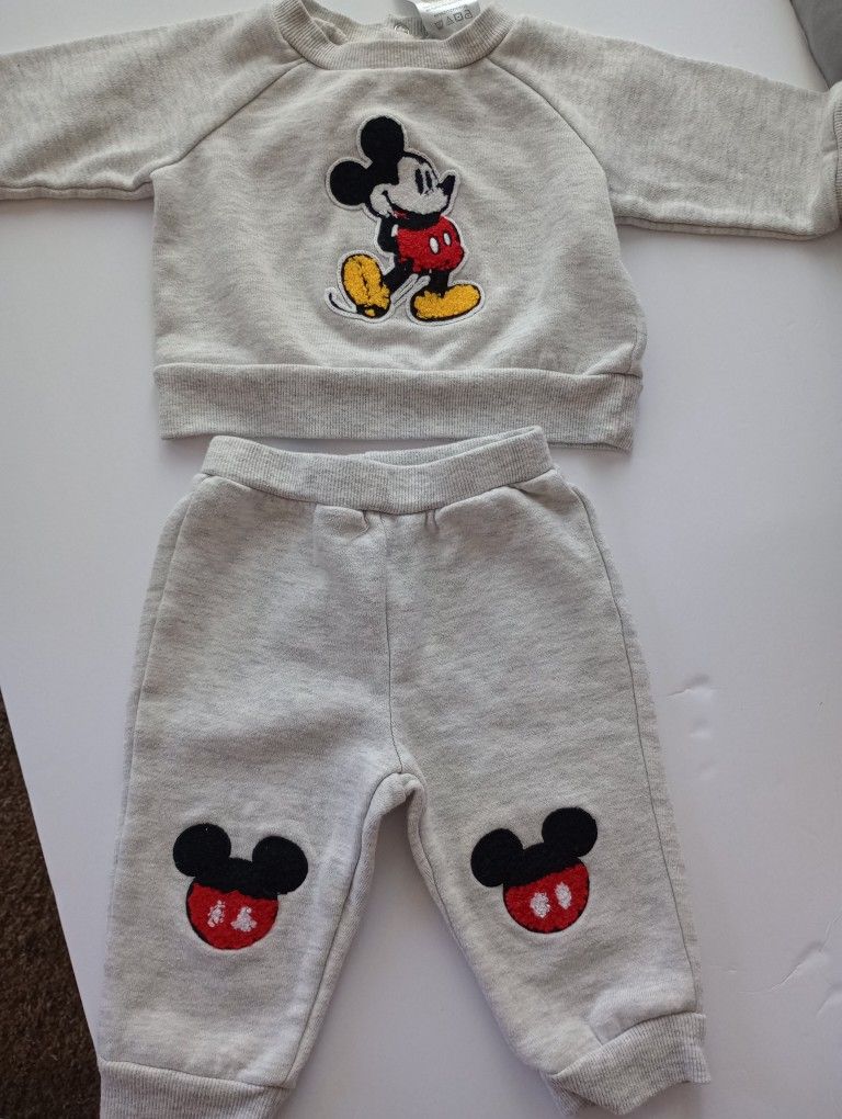 Disney Baby Clothes Mickey Mouse Outfit Size 3-6 M