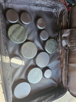 Portable Massage Stone Warmer Set, 12 Hot Stones with Heater Kit