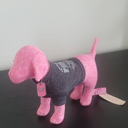 Victoria Secret Love Pink Stuffed Retriever Dog Rock & Roll Love Plush 