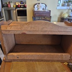 Solid wooden hanging bread box