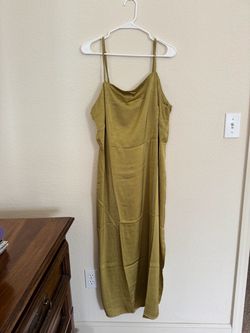 Olive Green midi dress