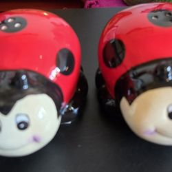Lady Bug Salt And Pepper Shakers
