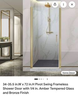 Tempered glass shower door