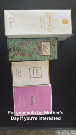 Women’s perfumes, Chanel, Gucci, Dior